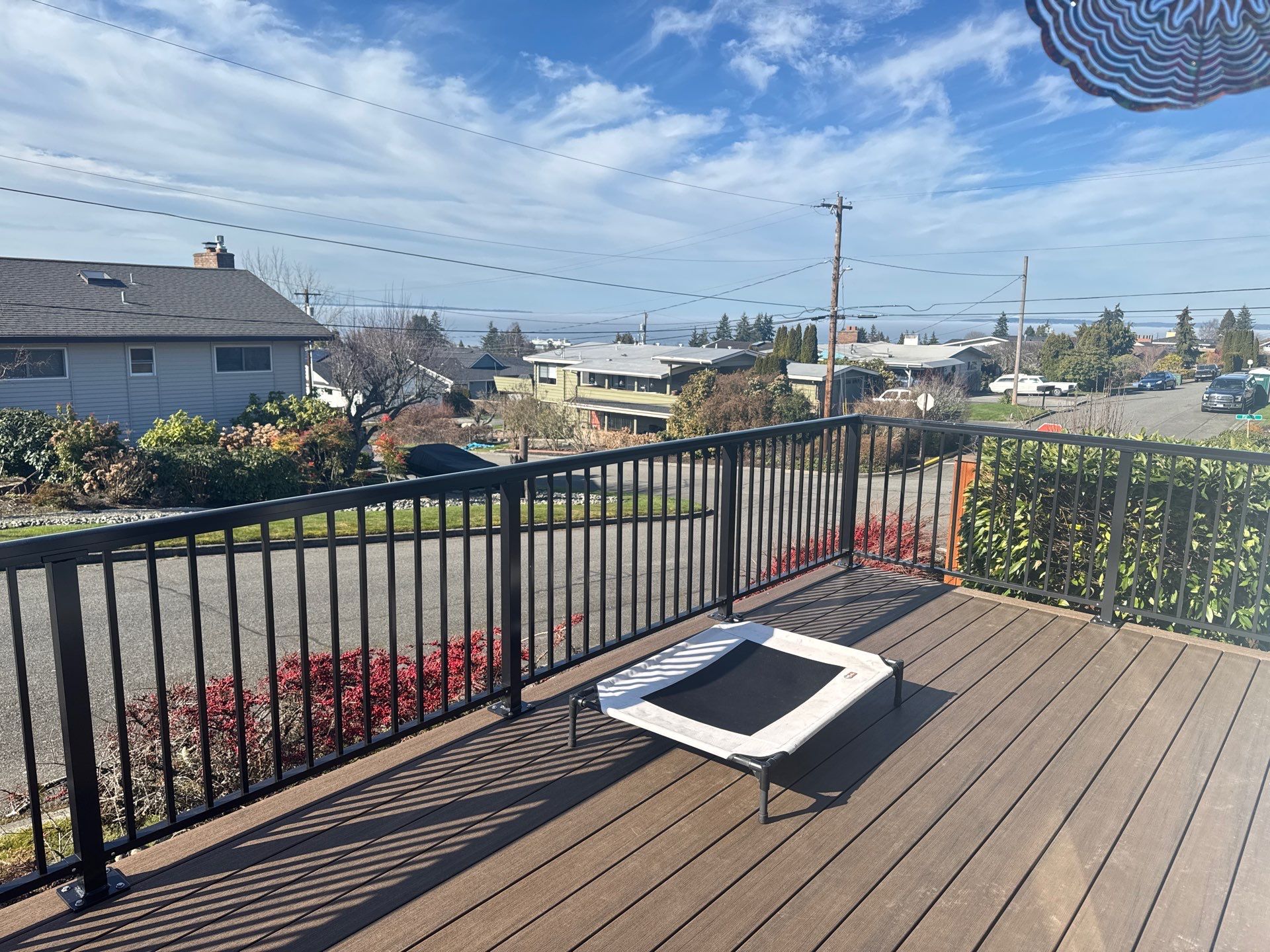 Custom composite deck built by Red Raven Exteriors